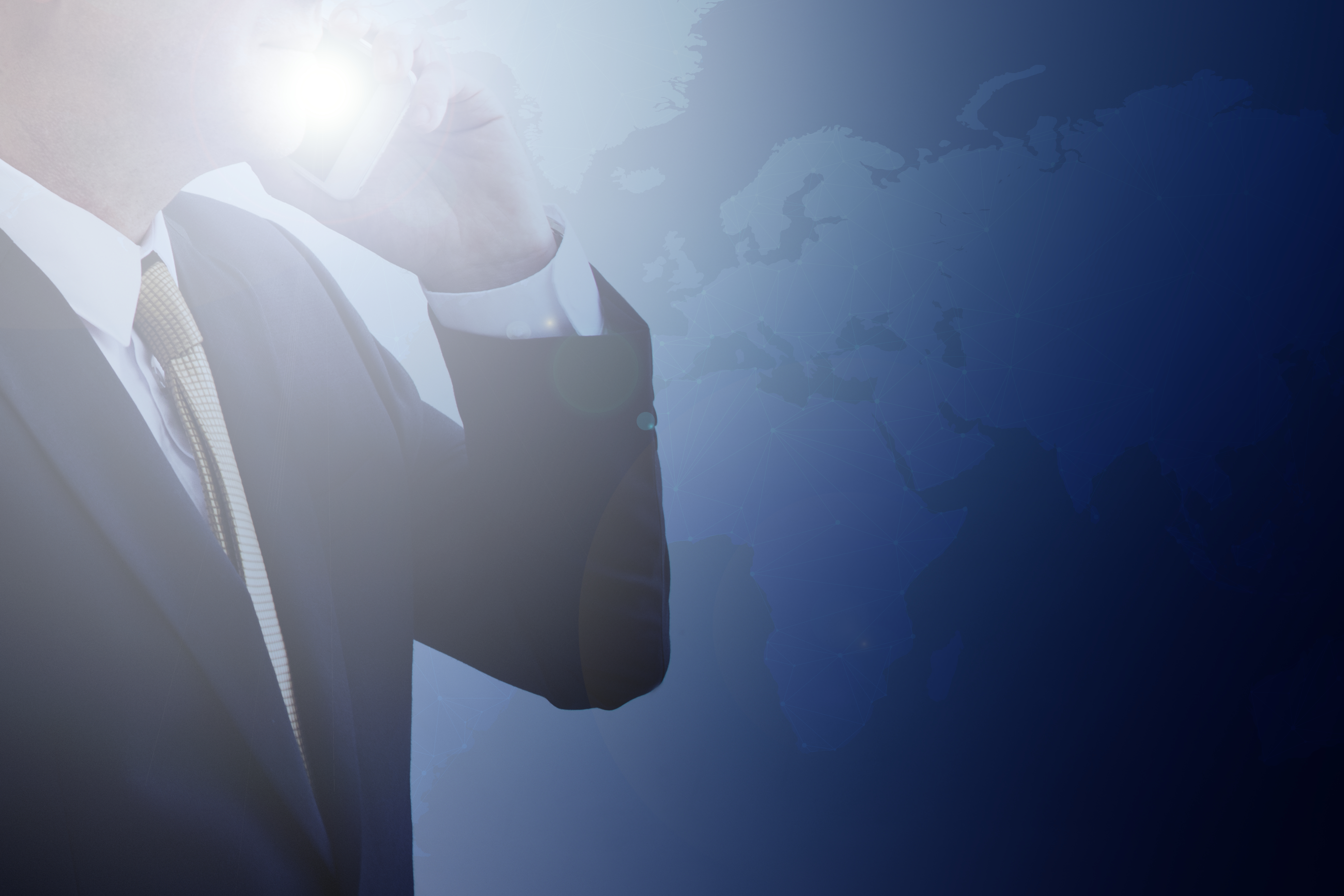 Businessman talking on the phone